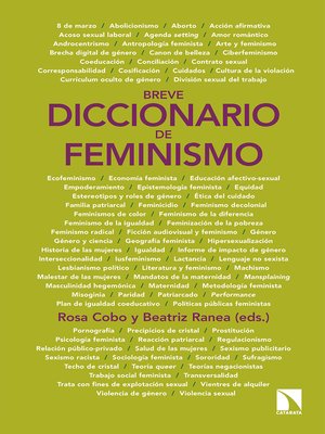 cover image of Breve diccionario de feminismo